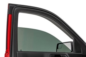 GMC 1500 Side Window Deflectors - Rough Country - Tape On Rain Guard - '19-'25